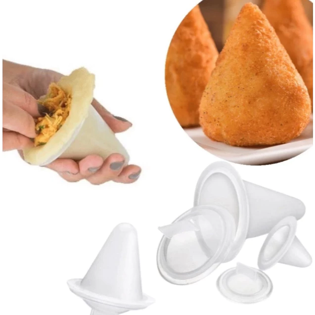 Se você for fazer os salgadinhos da festa por conta própria, aproveite para comprar essa forma de coxinha que vai facilitar seu trabalho na hora de montar os salgados.