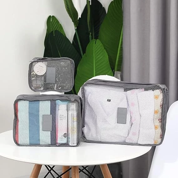 1. Kit organizadores de mala com 6 peças