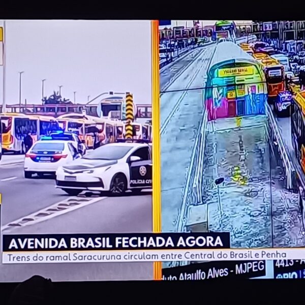 Avenida Brasil fechada devido a megaoperação na Cidade Alta