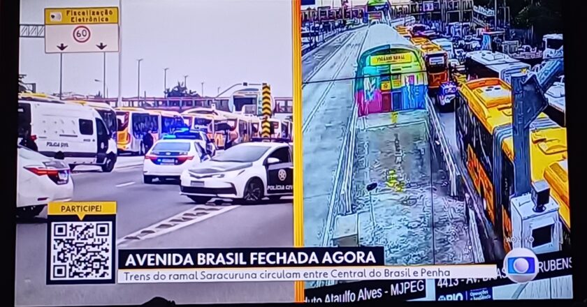 Avenida Brasil fechada devido a megaoperação na Cidade Alta