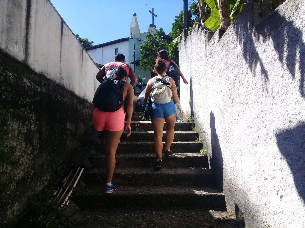 início da trilha do telégrafo