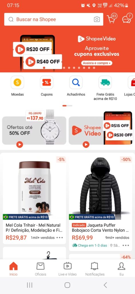 Encontrar cupons Shopee é mais simples do que parece — o segredo está em saber onde procurar. Dentro do aplicativo, há uma aba exclusiva chamada “Meus Cupons”, onde ficam armazenados todos os cupons de desconto Shopee que você já coletou. Para encontrá-los é muito fácil:
