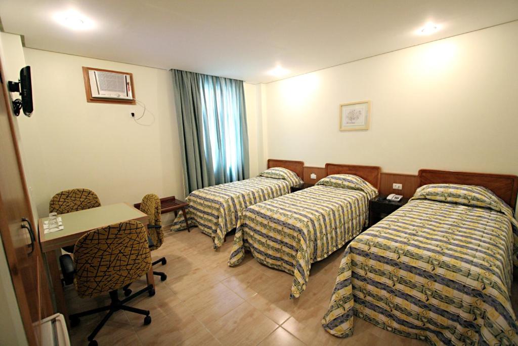 Onde ficar em São Paulo - Hotel Cinelândia, bairro da República - foto quarto triplo